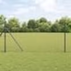 vidaXL Clôture Euro avec 13 poteaux 1,2x25 m en acier galvanisé gris