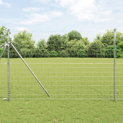 vidaXL Clôture Euro avec 7 poteaux 1,5x10 m en acier galvanisé