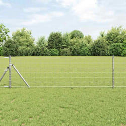 vidaXL Clôture Euro avec 7 poteaux 0.8x10 m en acier galvanisé