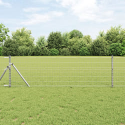 vidaXL Clôture Euro avec 13 poteaux 0,8x25 m en acier galvanisé