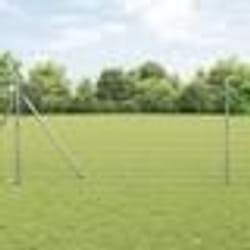 vidaXL Clôture Euro avec 13 poteaux 1x25 m en acier galvanisé