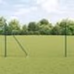 vidaXL Clôture Euro de avec 7 Poteaux en Pointe 1,5x10 m Acier galvanisé Vert