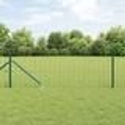 vidaXL Clôture Euro avec 7 Piquets de 0.6x10 m Acier Galvanisé Vert