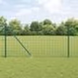 vidaXL Clôture Euro avec 7 poteaux de 1,2x10 m en acier galvanisé vert