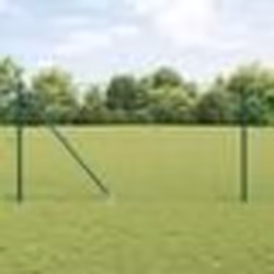 vidaXL Clôture Euro avec 13 poteaux à pic 1.2x25 m Acier galvanisé Vert