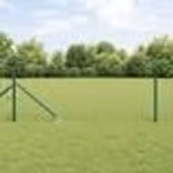 vidaXL Clôture Euro avec 13 poteaux pointus 0.6x50 m en acier galvanisé vert