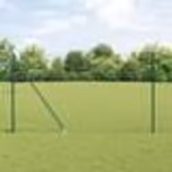 vidaXL Clôture Euro avec 7 poteaux spike 1,5x10 m Acier galvanisé vert