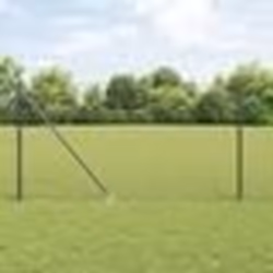 vidaXL Clôture Euro avec 7 poteaux à pointe 1x10 m acier galvanisé gris