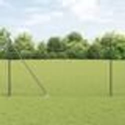 vidaXL Clôture Euro avec 7 pieux à pointes 1,5x10 m Acier galvanisé gris