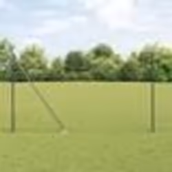 vidaXL Clôture Euro avec 7 Piquets 1.6x10 m Acier Galvanisé Gris