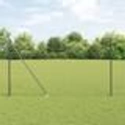vidaXL Clôture Euro avec 7 Piquets 1.6x10 m Acier Galvanisé Gris