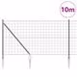 vidaXL Clôture Euro avec 7 piquets 1x10 m acier galvanisé gris