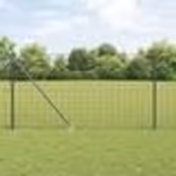 vidaXL Clôture Euro avec 7 poteaux à piques 1,2 x 10 m Acier galvanisé Gris
