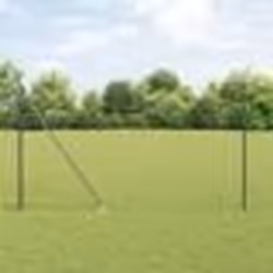 vidaXL Clôture Euro avec 7 poteaux à pointe 1,6x10 m acier galvanisé gris