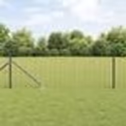 vidaXL Clôture Euro avec 13 poteaux à pointes 0,4x50 m en acier galvanisé gris