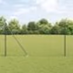 vidaXL Clôture Euro avec 7 poteaux à pointe 1,5x10 m en acier galvanisé gris