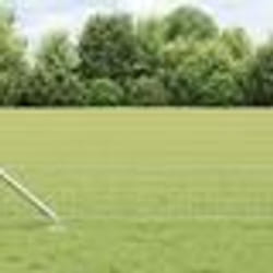 vidaXL Clôture Euro avec 7 poteaux en spike 0.4x10 m en acier galvanisé