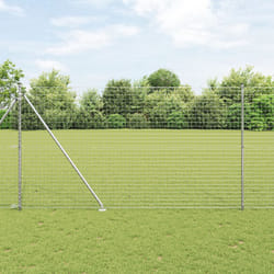 vidaXL Clôture Euro avec 7 poteaux en pointe 1,5x10 m Acier galvanisé