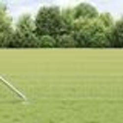 vidaXL Clôture Euro avec 7 poteaux pointus 0.4x10 m en acier galvanisé