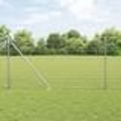 vidaXL Clôture Euro avec 7 poteaux en pointe 1.2x10 m Acier galvanisé