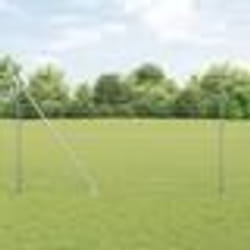 vidaXL Clôture Euro avec 7 poteaux à pointe 1,6x10 m en acier galvanisé