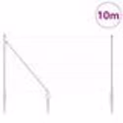 vidaXL Clôture Euro avec 7 poteaux en pointe 1.4x10 m Acier galvanisé