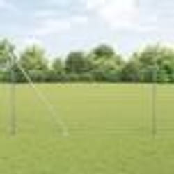 vidaXL Clôture Euro avec 7 poteaux à pointe 1,5x10 m Acier galvanisé