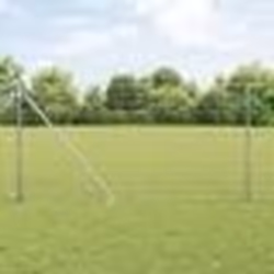 vidaXL Clôture Euro avec 7 poteaux en pointe 1,2 x 10 m en acier galvanisé