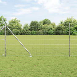 vidaXL Clôture Euro avec 7 poteaux pointus 1.4x10 m en acier galvanisé