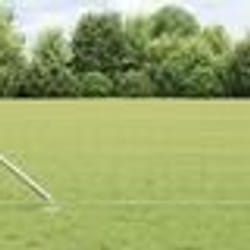 vidaXL Clôture Euro avec 7 poteaux en pointe 0.4x10 m en acier galvanisé
