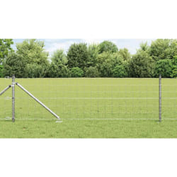 vidaXL Clôture Euro avec 7 poteaux en pointe 0,8x10 m Acier galvanisé