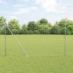 vidaXL Clôture Euro avec 7 poteaux pointus 1,5x10 m en acier galvanisé