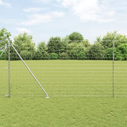 vidaXL Clôture Euro avec 7 piquets en pointe 1.6x10 m Acier galvanisé
