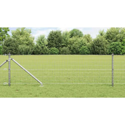 vidaXL Clôture Euro avec 13 poteaux pointus 0.6x25 m en acier galvanisé
