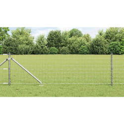 vidaXL Clôture Euro avec 7 pieux à piquet 0.4x10 m en acier galvanisé