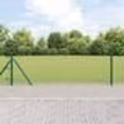 vidaXL Clôture Euro avec 7 poteaux flangés 0.4x10 m Acier galvanisé