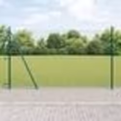 vidaXL Clôture Euro avec 7 poteaux flair 1,4x10 m en acier galvanisé