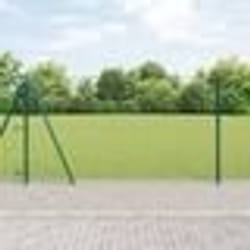 vidaXL Clôture Euro avec 7 poteaux flanqués 1,2x10 m en acier galvanisé