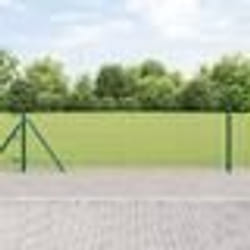 vidaXL Clôture Euro avec 7 poteaux à bride 0,4x10 m en acier galvanisé