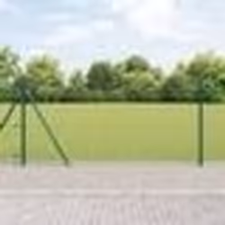 vidaXL Clôture Euro avec 7 poteaux à flasque 1x10 m en acier galvanisé