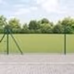vidaXL Clôture Euro avec 13 Poteaux Flangés 1x25 m Acier Galvanisé