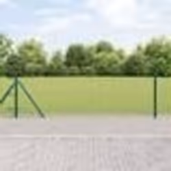 vidaXL Clôture Euro avec 13 poteaux de 0.4x25 m en acier galvanisé