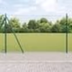 vidaXL Clôture Euro avec 13 poteaux à bride 1.2x25 m en acier galvanisé