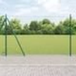 vidaXL Clôture Euro avec 13 poteaux à bride 1.2x25 m en acier galvanisé
