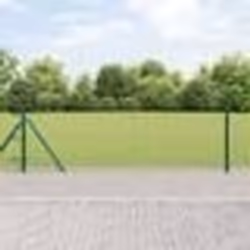 vidaXL Clôture Euro avec 13 poteaux à bride 0,4x50 m en acier galvanisé