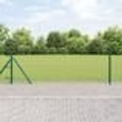 vidaXL Clôture Euro avec 13 poteaux à embase 0.4x50 m en acier galvanisé