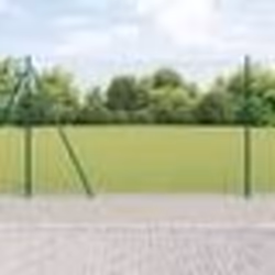 vidaXL Clôture Euro avec 7 poteaux flammés 1,6x10 m en acier galvanisé