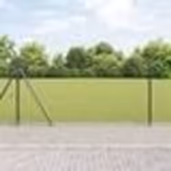vidaXL Clôture Euro avec 7 poteaux flasques 1x10 m en acier galvanisé