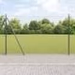vidaXL Clôture Euro avec 7 Poteaux Flanqués 1.5x10 m Acier Galvanisé
