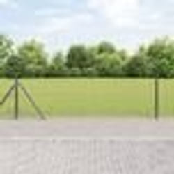 vidaXL Clôture Euro avec 7 poteaux à bride 0,4x10 m en acier galvanisé